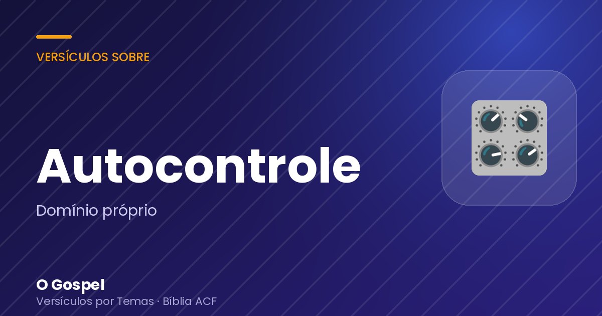Imagem do tema Autocontrole