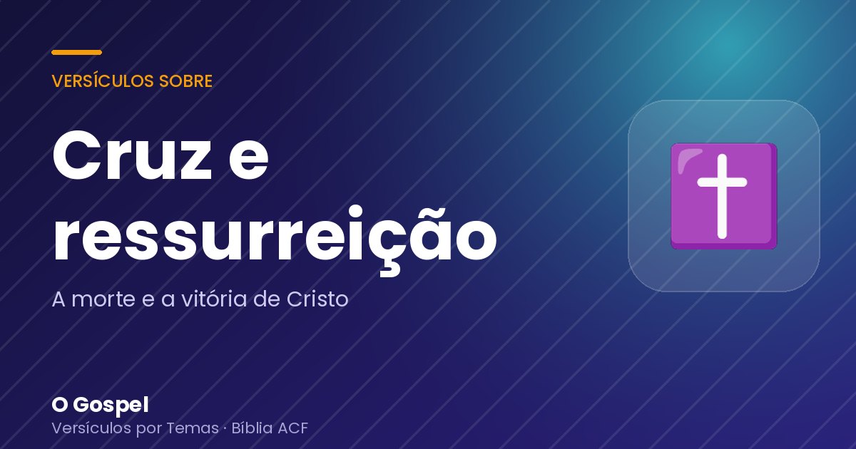 Imagem do tema Cruz e ressurreição