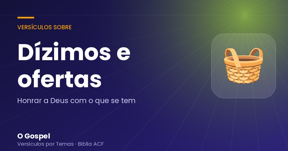 Imagem do tema Dízimos e ofertas