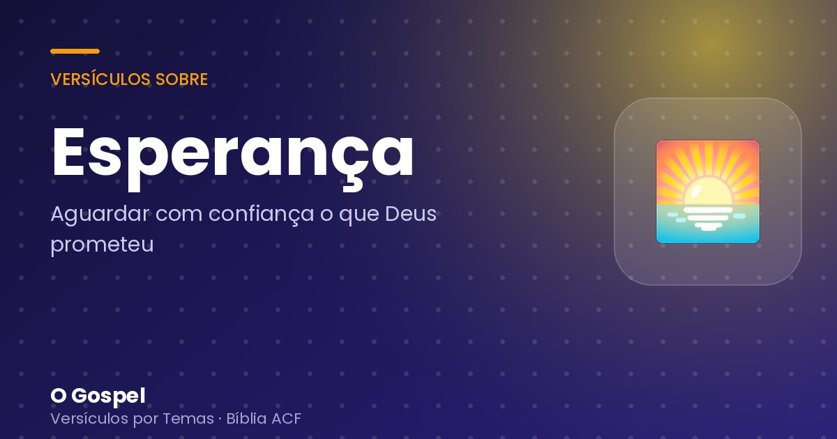 Imagem do tema Esperança