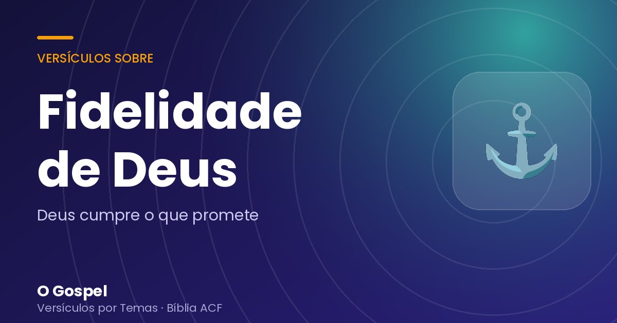 Imagem do tema Fidelidade de Deus