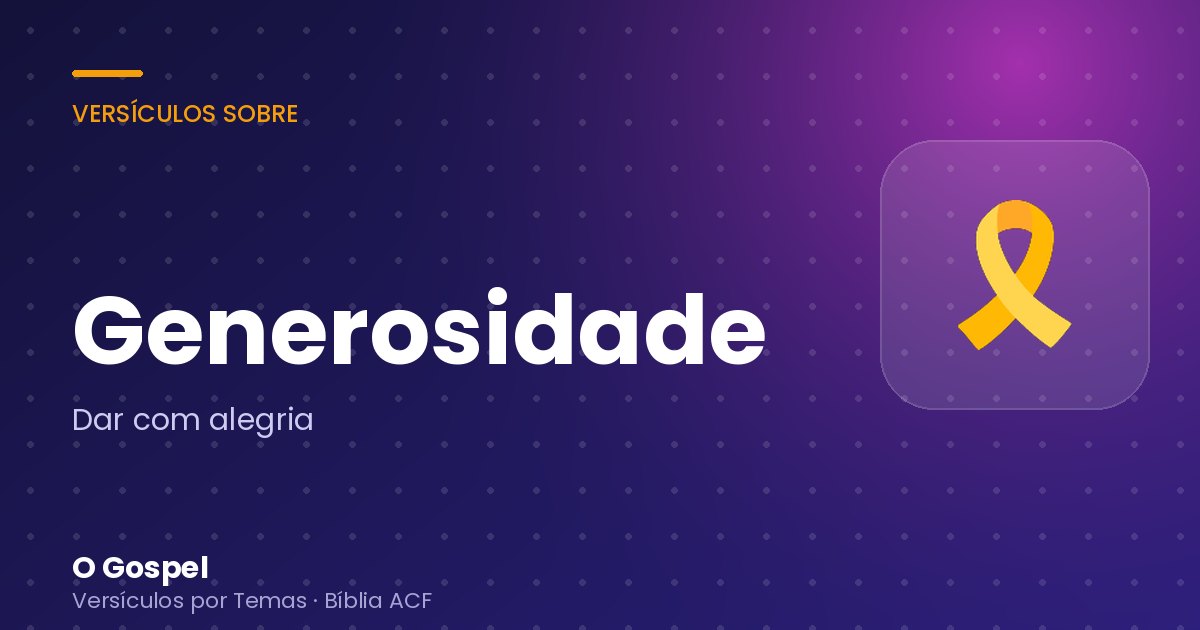Imagem do tema Generosidade