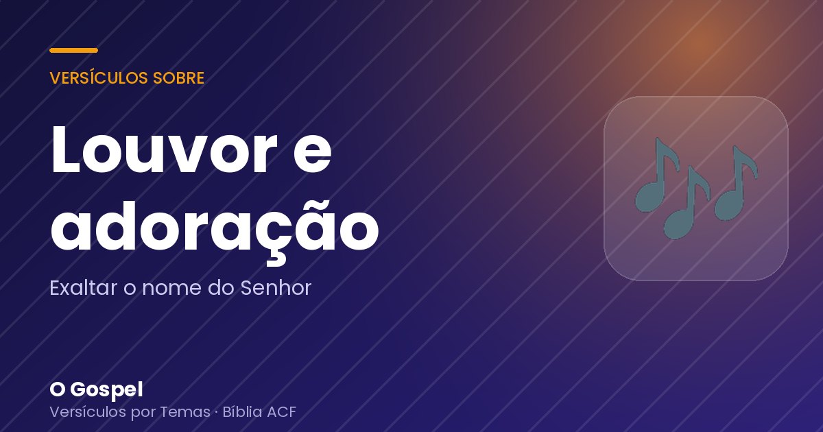 Imagem do tema Louvor e adoração