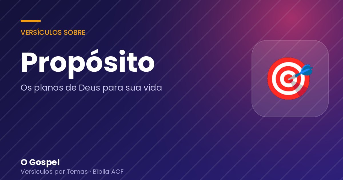 Imagem do tema Propósito