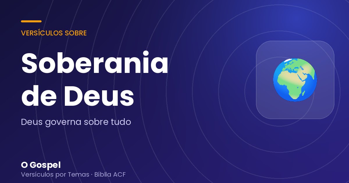 Imagem do tema Soberania de Deus