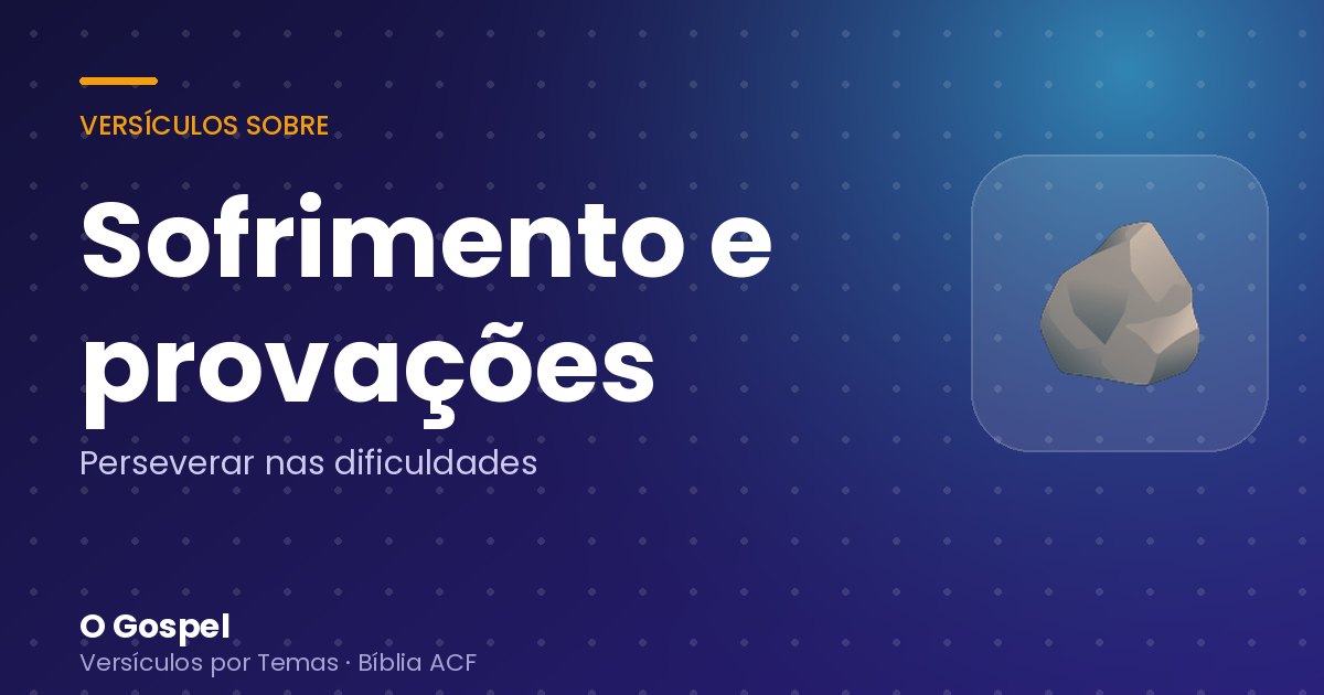 Imagem do tema Sofrimento e provações